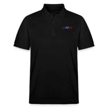Tshirt with the nickname of Paul POGBA #LA PIOCHE - Stanley/Stella Unisex Organic Polo Shirt PREPSTER - black - Front - Roxy (174cm) & Andy (188cm)