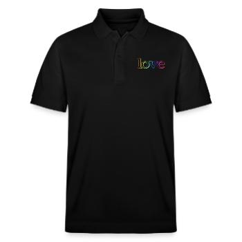 love - Stanley/Stella Unisex Bio-Poloshirt PREPSTER - Schwarz - Vorne - Roxy (174cm) & Andy (188cm)