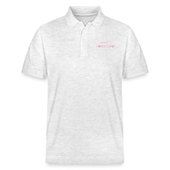 Wedding - Stanley/Stella Unisex Organic Polo Shirt PREPSTER - heather white - Front - Roxy (174cm) & Andy (188cm)