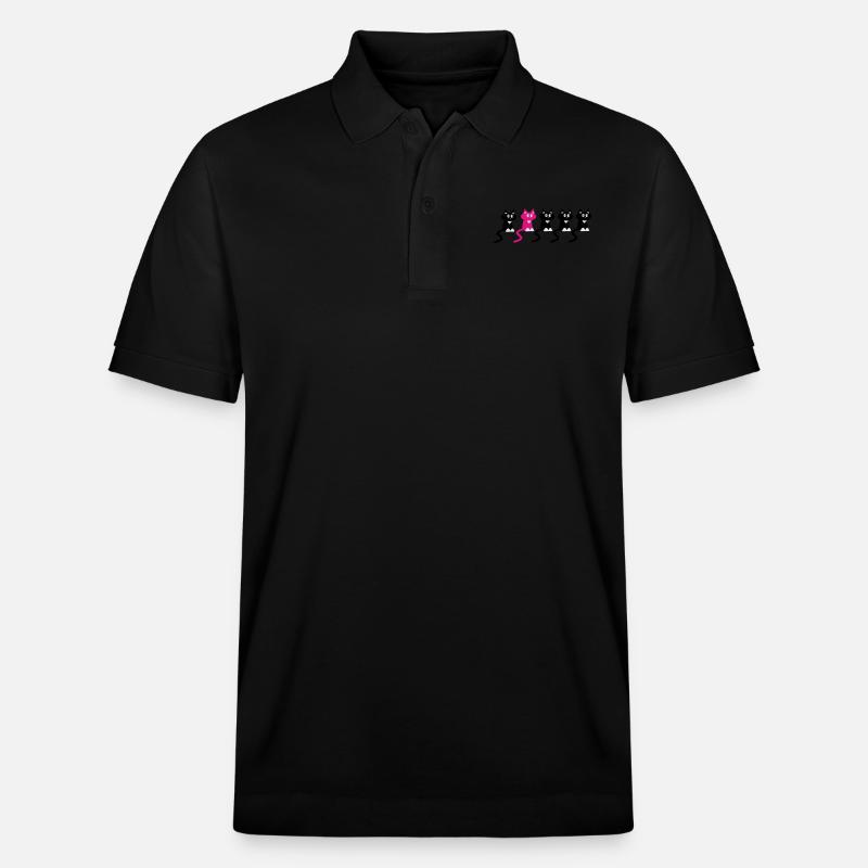 katzen - Stanley/Stella Unisex Bio-Poloshirt PREPSTER - Schwarz