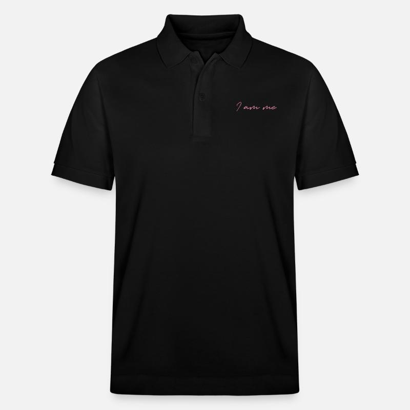Ich bin ich Pink - Stanley/Stella Unisex Bio-Poloshirt PREPSTER - Schwarz
