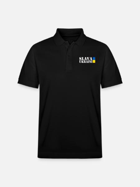 Slava ukraini - Stanley/Stella Unisex Organic Polo Shirt PREPSTER - black