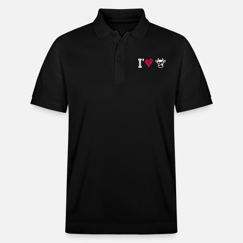 J’aime les vaches - Polo PREPSTER bio Stanley/Stella Unisexe - noir