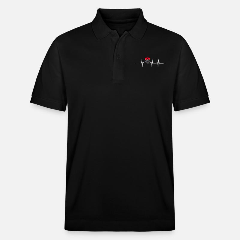 Herzschlag-Krankenschwester - Stanley/Stella Unisex Bio-Poloshirt PREPSTER - Schwarz