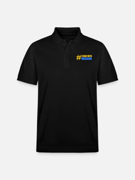 stand with ukraine - Stanley/Stella Unisex Organic Polo Shirt PREPSTER - black