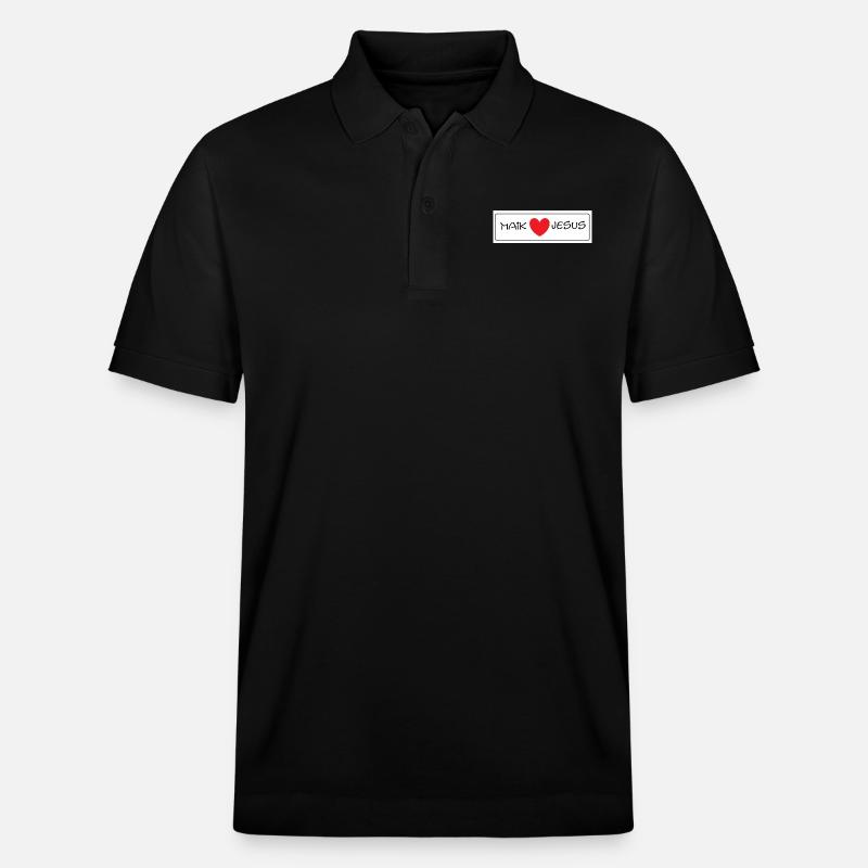 Maik liebt Jesus - Stanley/Stella Unisex Bio-Poloshirt PREPSTER - Schwarz