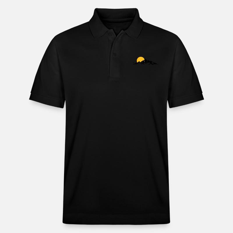 Landschaft - Berge Sonne - Stanley/Stella Unisex Bio-Poloshirt PREPSTER - Schwarz