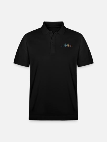 Vélo Heartbeat Cadeau Hobby - Polo PREPSTER bio Stanley/Stella Unisexe - noir