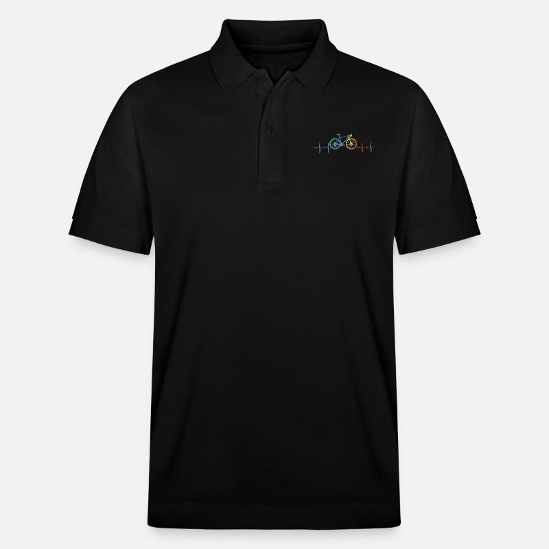 Vélo Heartbeat Cadeau Hobby - Polo PREPSTER bio Stanley/Stella Unisexe - noir