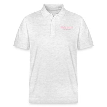 Adiou !! - Polo PREPSTER bio Stanley/Stella Unisexe - blanc chiné - Devant - Roxy (174cm) & Andy (188cm)