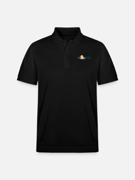 Heartbeat Piano - Stanley/Stella Unisex Organic Polo Shirt PREPSTER - black