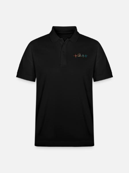Allah heartbeat - Stanley/Stella Unisex Organic Polo Shirt PREPSTER - black