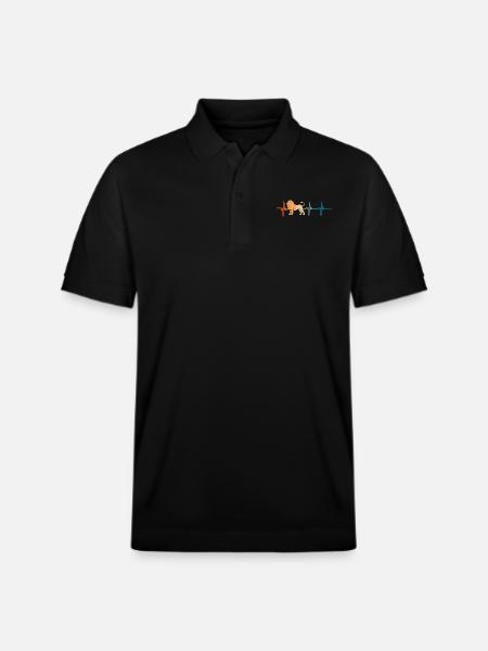 Lion Heartbeat - Stanley/Stella Unisex Organic Polo Shirt PREPSTER - black