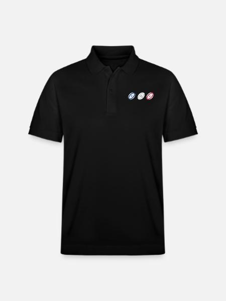 Rugby Sports Gift - Stanley/Stella Unisex Organic Polo Shirt PREPSTER - black