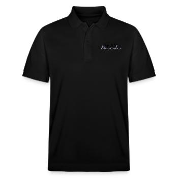Team Bride - Stanley/Stella Unisex Bio-Poloshirt PREPSTER - Schwarz - Vorne - Roxy (174cm) & Andy (188cm)