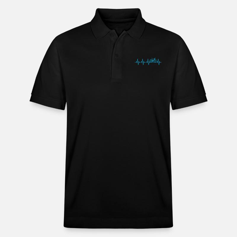 Fréquence cardiaque du vélo - Polo PREPSTER bio Stanley/Stella Unisexe - noir