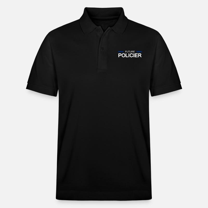 Future policier - Polo PREPSTER bio Stanley/Stella Unisexe - noir