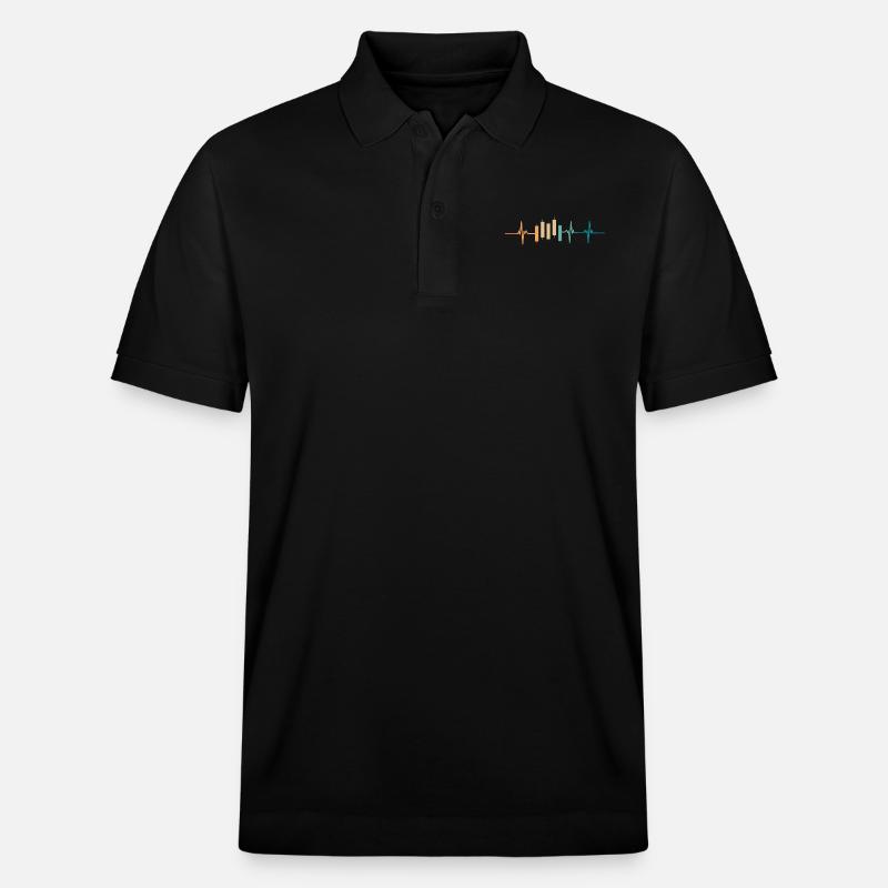 Trading-Herzschlag - Stanley/Stella Unisex Bio-Poloshirt PREPSTER - Schwarz