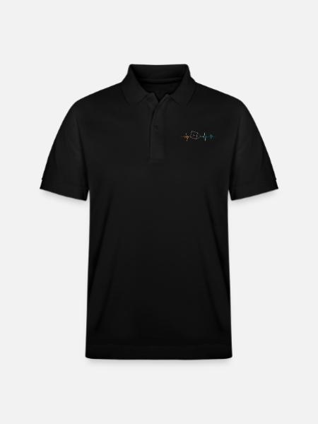 Retro Heartbeat Prisma - Stanley/Stella PREPSTER unisex luomupikeepaita - musta