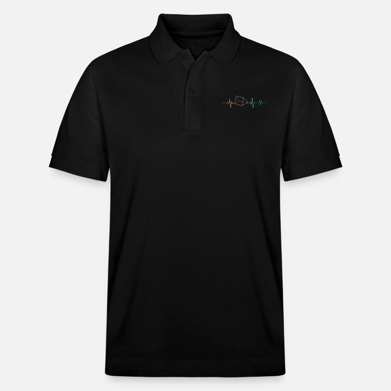 Retro Heartbeat Prisma - Stanley/Stella Unisex Bio-Poloshirt PREPSTER - Schwarz