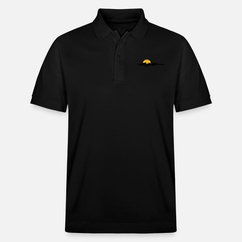 Skyline - Küste Heiligenhafen - Stanley/Stella Unisex Bio-Poloshirt PREPSTER - Schwarz