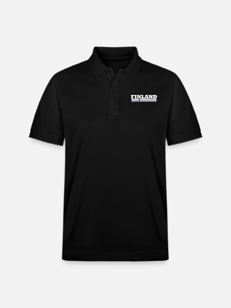 Finland flag - Stanley/Stella Unisex Organic Polo Shirt PREPSTER - black