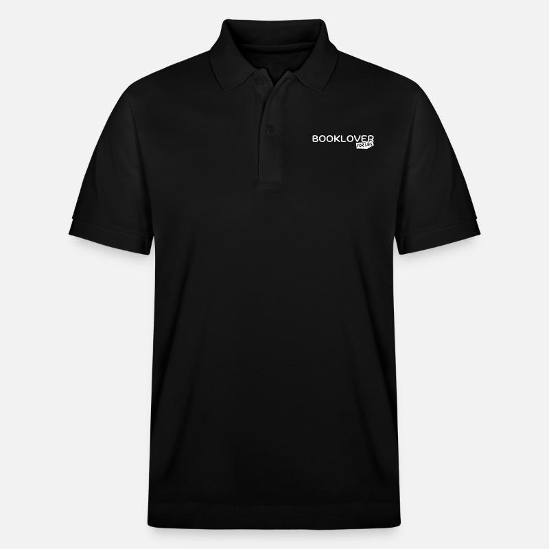 Booklover for life - Stanley/Stella Unisex Bio-Poloshirt PREPSTER - Schwarz