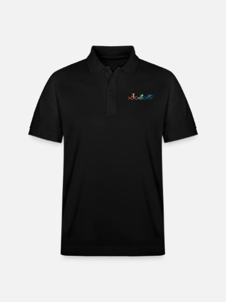 Skiing is in my DNA - Stanley/Stella Unisex Organic Polo Shirt PREPSTER - black