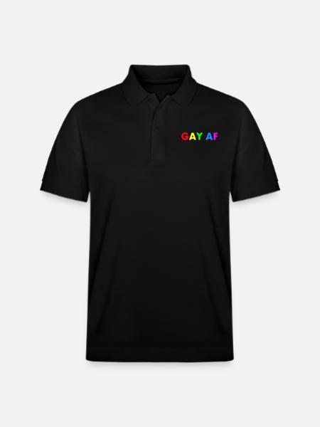 Gay af - Stanley/Stella Unisex Organic Polo Shirt PREPSTER - black