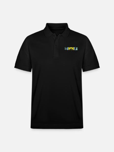 SUMMER vibe - Stanley/Stella Unisex Organic Polo Shirt PREPSTER - black