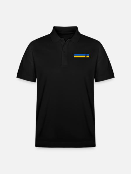 UKRAINE Sporty - Stanley/Stella Unisex Organic Polo Shirt PREPSTER - black