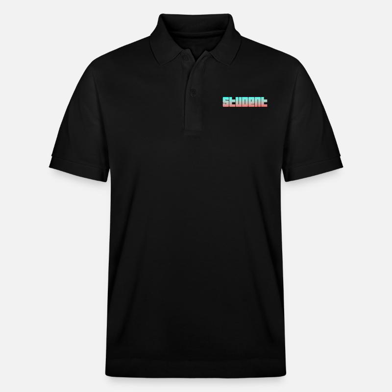 Student Logo - Stanley/Stella Unisex Organic Polo Shirt PREPSTER - black