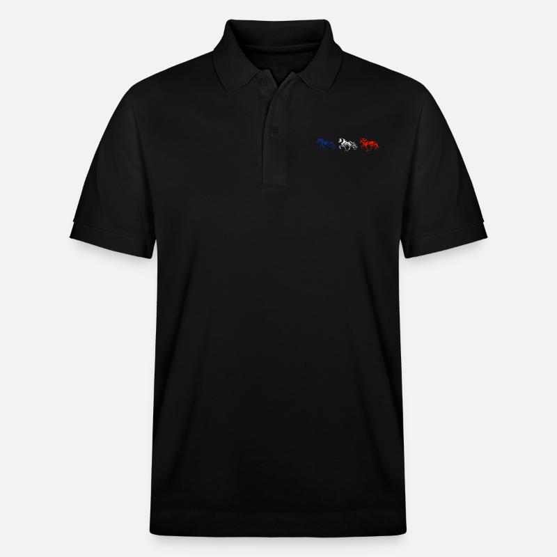 Tölt Islandpferde - richtig - Stanley/Stella Unisex Bio-Poloshirt PREPSTER - Schwarz