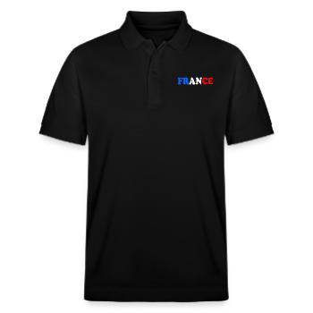 FRANCE FRENCH FLAG - Stanley/Stella Unisex Organic Polo Shirt PREPSTER - black - Front - Roxy (174cm) & Andy (188cm)