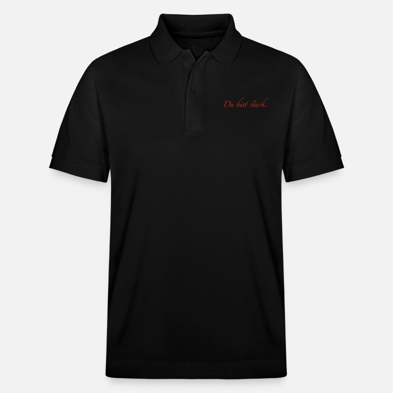 du bist stark - Stanley/Stella Unisex Bio-Poloshirt PREPSTER - Schwarz