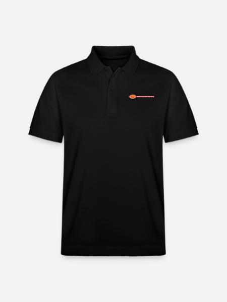 pizza thinks about me - Stanley/Stella Unisex Organic Polo Shirt PREPSTER - black