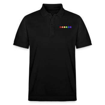 Rainbow - Stanley/Stella Unisex Organic Polo Shirt PREPSTER - black - Front - Roxy (174cm) & Andy (188cm)