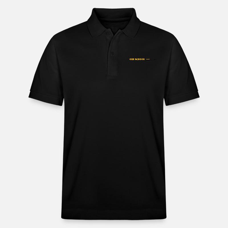 old school, oldschool, vinyl - Stanley/Stella Unisex Bio-Poloshirt PREPSTER - Schwarz