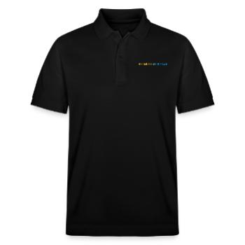 Don't hurry be happy - Stanley/Stella Unisex Organic Polo Shirt PREPSTER - black - Front - Roxy (174cm) & Andy (188cm)