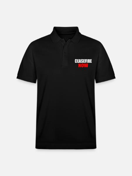 Ceasefire now - Stanley/Stella Unisex Organic Polo Shirt PREPSTER - black