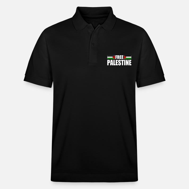Free palestine - Polo PREPSTER bio Stanley/Stella Unisexe - noir