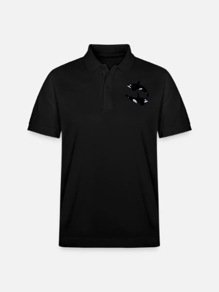2 Schwertwale - Stanley/Stella Unisex Organic Polo Shirt PREPSTER - black