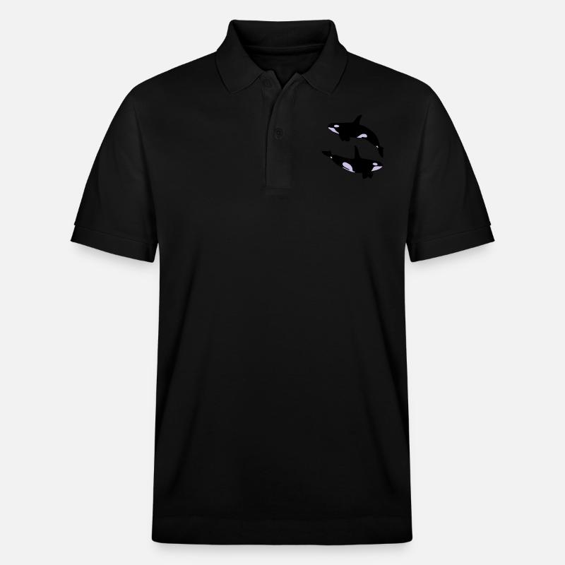 2 Schwertwale - Stanley/Stella Unisex Bio-Poloshirt PREPSTER - Schwarz