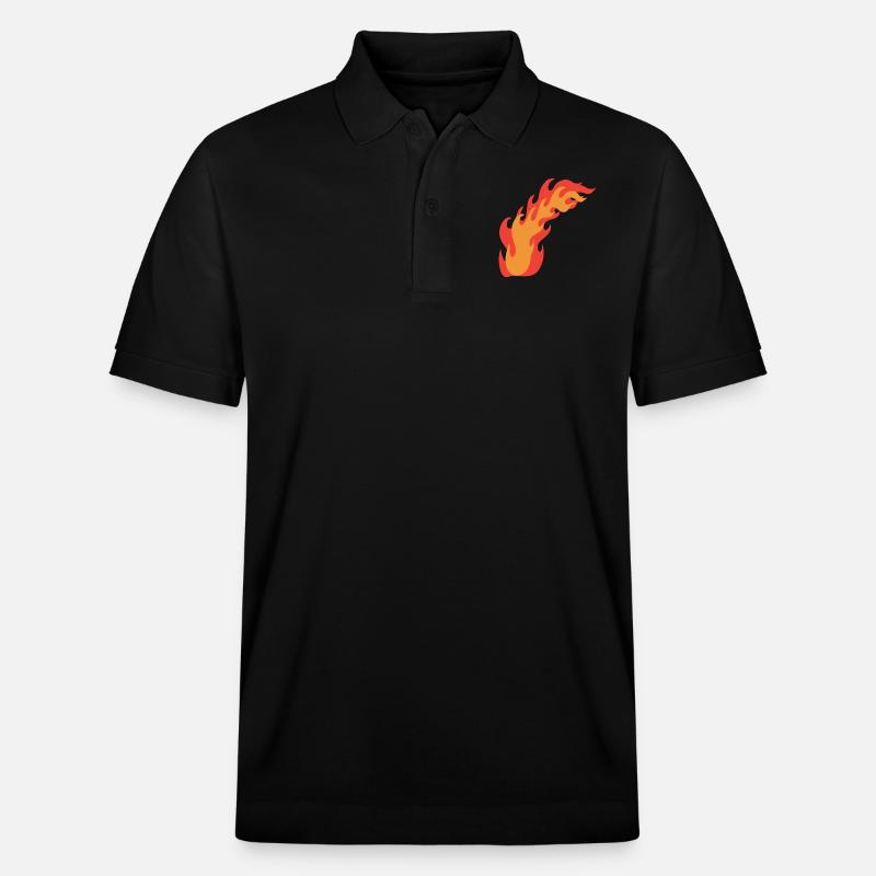 Flammes de feu - Polo PREPSTER bio Stanley/Stella Unisexe - noir
