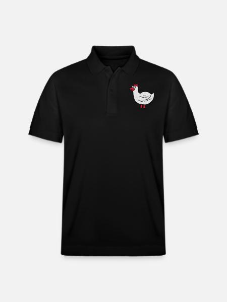Chicken - Stanley/Stella Unisex Organic Polo Shirt PREPSTER - black