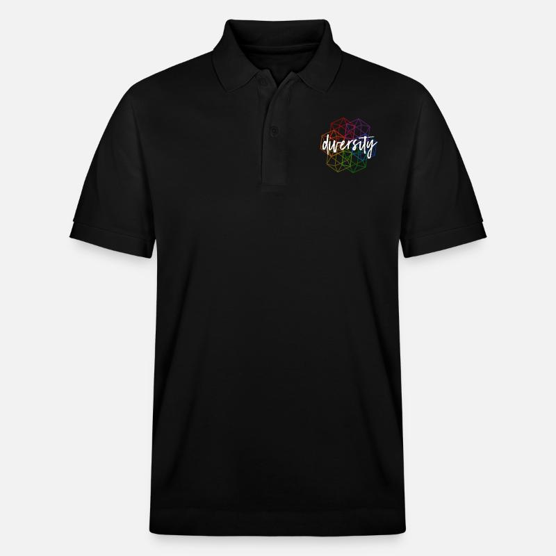 Diversity LGBT Gay Pride - Stanley/Stella Unisex Bio-Poloshirt PREPSTER - Schwarz