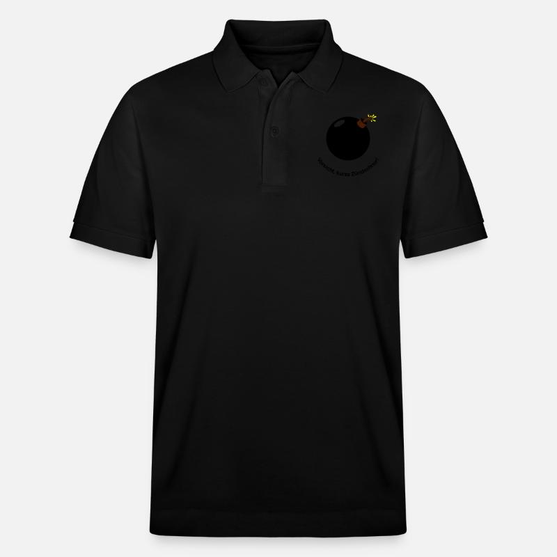 Vorsicht - kurze Zündschnur! - Stanley/Stella Unisex Bio-Poloshirt PREPSTER - Schwarz