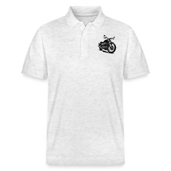 Classic Bike - Stanley/Stella Unisex Organic Polo Shirt PREPSTER - heather white - Front - Roxy (174cm) & Andy (188cm)