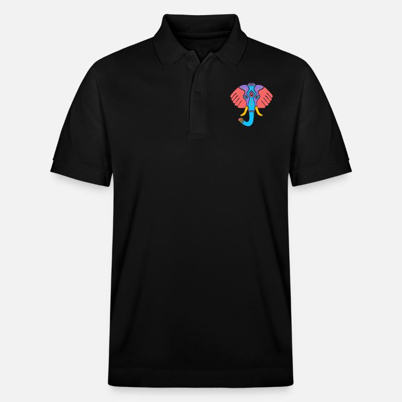 Symbol eines indischen Elefanten, Kultur Indiens - Stanley/Stella Unisex Bio-Poloshirt PREPSTER - Schwarz
