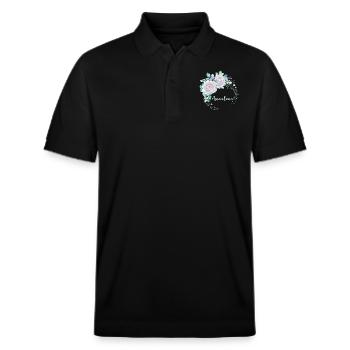 Für Annalena - Stanley/Stella Unisex Bio-Poloshirt PREPSTER - Schwarz - Vorne - Roxy (174cm) & Andy (188cm)